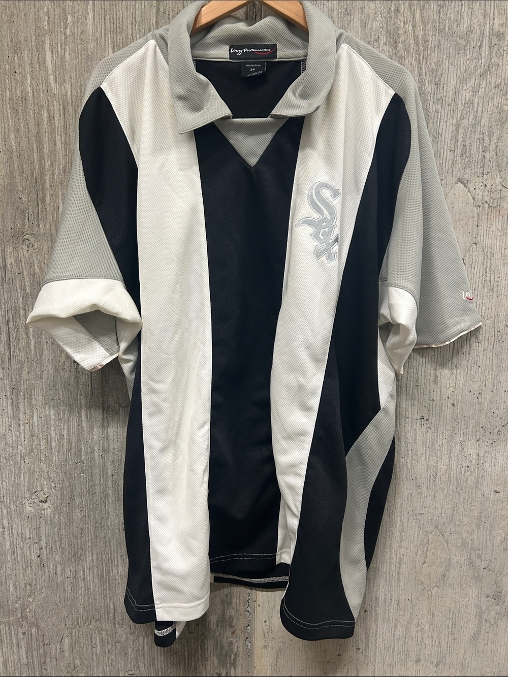 Chicago White Sox Short Sleeve‎ Jersey Shirt - Black, White & Gray 2XL